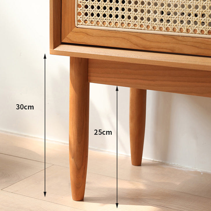 Cajón Pine Wood aparador de estantería ajustable moderna Credenza para sala de estar