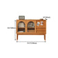 Cajón Pine Wood aparador de estantería ajustable moderna Credenza para sala de estar