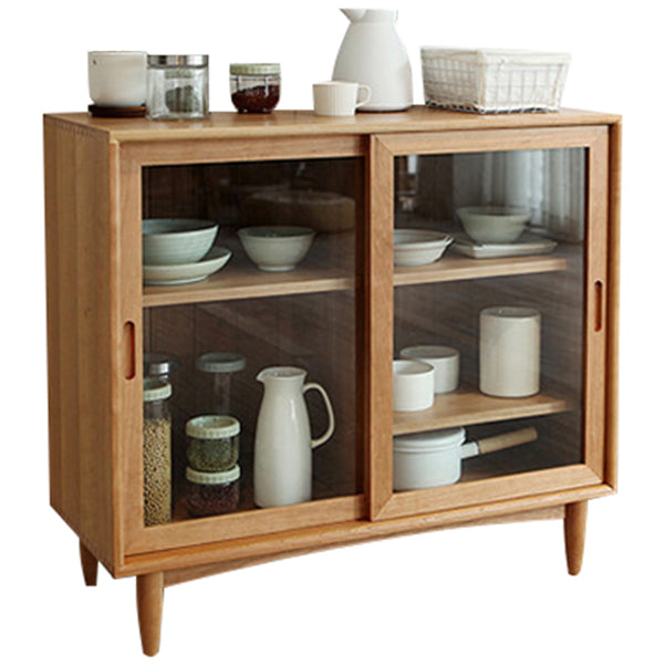 Porte de porte en verre Pinon en bois armoire de serveur moderne avec rangement pour salle à manger