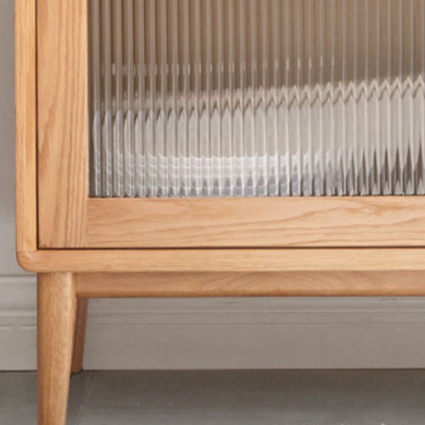 Porte de porte en verre Pinon en bois armoire de serveur moderne avec rangement pour salle à manger