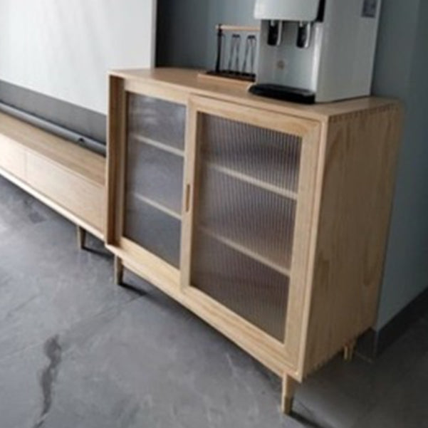 Porte de porte en verre Pinon en bois armoire de serveur moderne avec rangement pour salle à manger