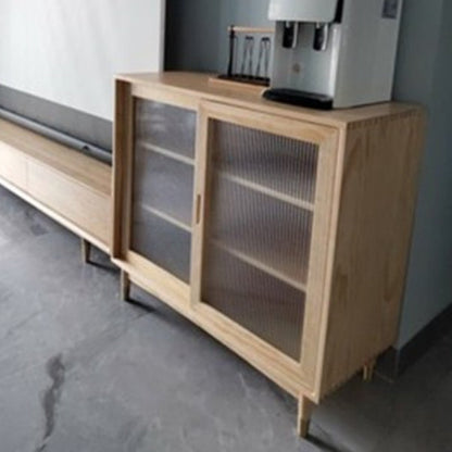 Porte de porte en verre Pinon en bois armoire de serveur moderne avec rangement pour salle à manger
