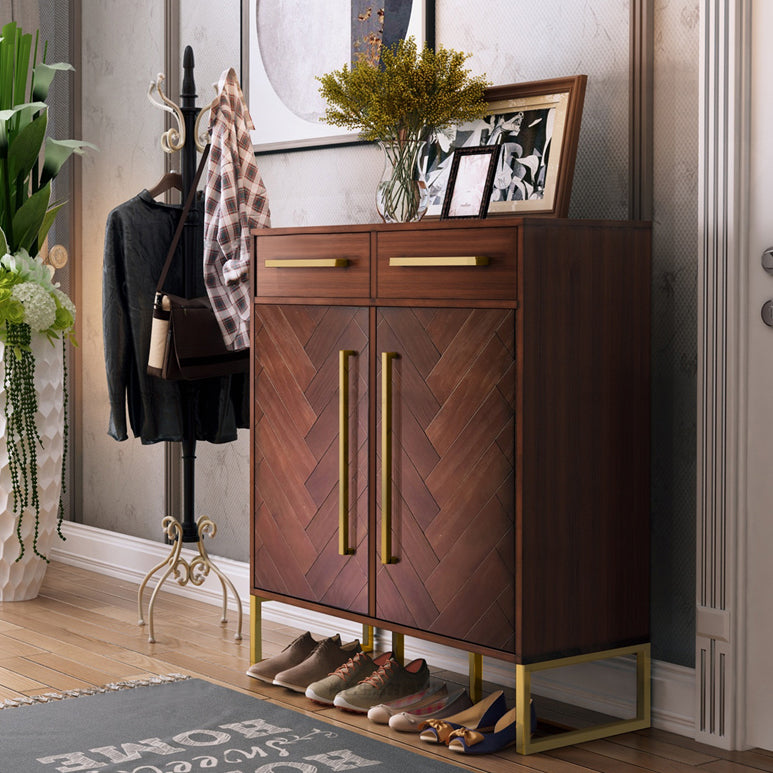 Gabinete aparador de sala de estar de pino gabinete glam credenza con almacenamiento