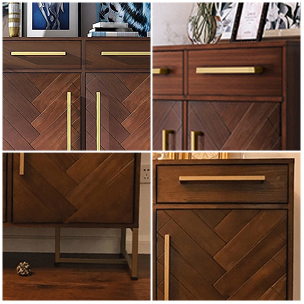 Gabinete aparador de sala de estar de pino gabinete glam credenza con almacenamiento