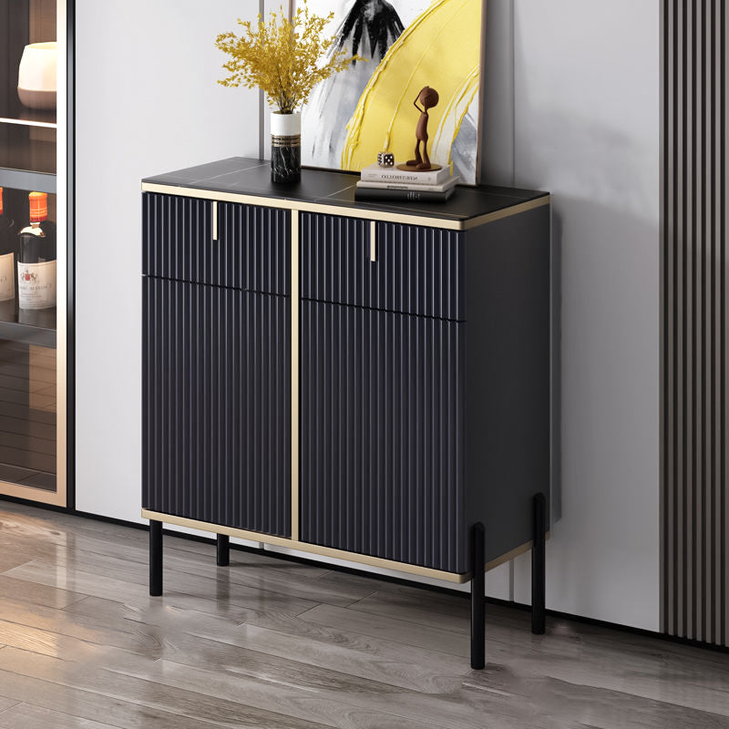 Server top in pietra sinterizzato in stile glam con porta e cassetto