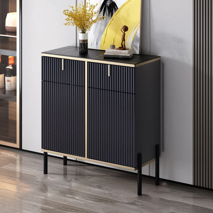 Server top in pietra sinterizzato in stile glam con porta e cassetto