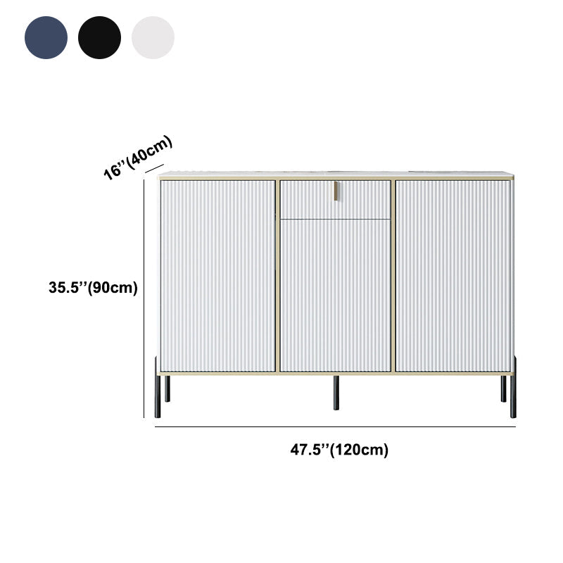 Server top in pietra sinterizzato in stile glam con porta e cassetto