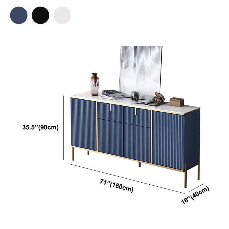 Server top in pietra sinterizzato in stile glam con porta e cassetto