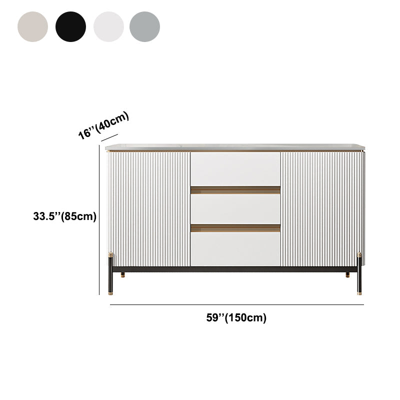 Segero Glam Singboard Servidor de piedra sinterizado con puerta y cajón