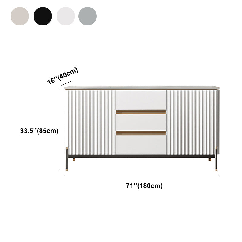 Segero Glam Singboard Servidor de piedra sinterizado con puerta y cajón