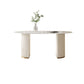 Traditional Luxury Dining Table White Stone Oval Dining Table for Home Clearhalo 'Dining Tables & Seating' 'Dining Tables' 'dining_table' 'furn' 'furn_dining_table' 'Furniture' 'Kitchen & Dining Furniture' 5845446