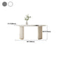Traditional Luxury Dining Table White Stone Oval Dining Table for Home Clearhalo 'Dining Tables & Seating' 'Dining Tables' 'dining_table' 'furn' 'furn_dining_table' 'Furniture' 'Kitchen & Dining Furniture' 5845449