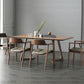Mesa de doble pedestal rectángulo Mesa de comedor de madera maciza de pino moderno