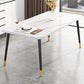 Rectangular Sintered Stone Dining Table Traditional Luxury Dining Furniture with 4 Legs