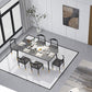 Rectangular Sintered Stone Dining Table Traditional Luxury Dining Furniture with 4 Legs