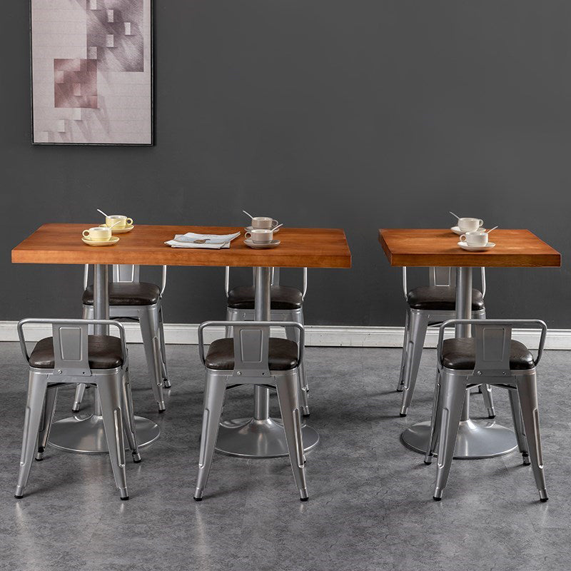 Industrial Style Dining Table Solid Wood Table for Dining Room