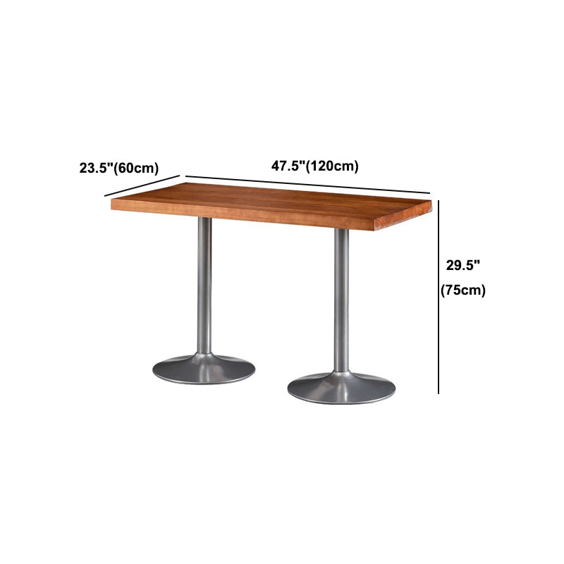 Industrial Style Dining Table Solid Wood Table for Dining Room