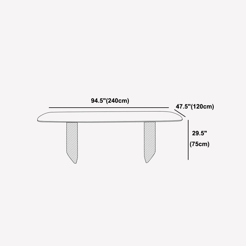Moderner rechteckiger Esstisch aus Metall mit gesinterter Steinplatte für zu Hause