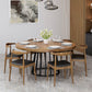 Round Table Contemporary Style Solid Wood Dining Table for Home Kitchen