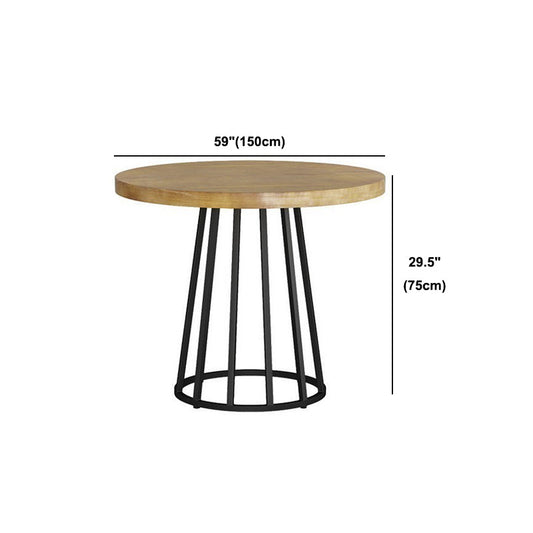 Round Table Contemporary Style Solid Wood Dining Table for Home Kitchen