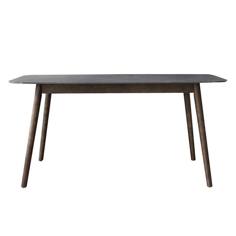 Mesa de comedor moderna de mediados de siglo Mesa de comedor de piedra sinterizada con 4 patas