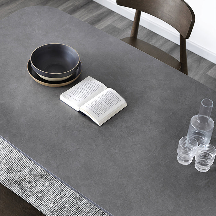 Mesa de comedor moderna de mediados de siglo Mesa de comedor de piedra sinterizada con 4 patas