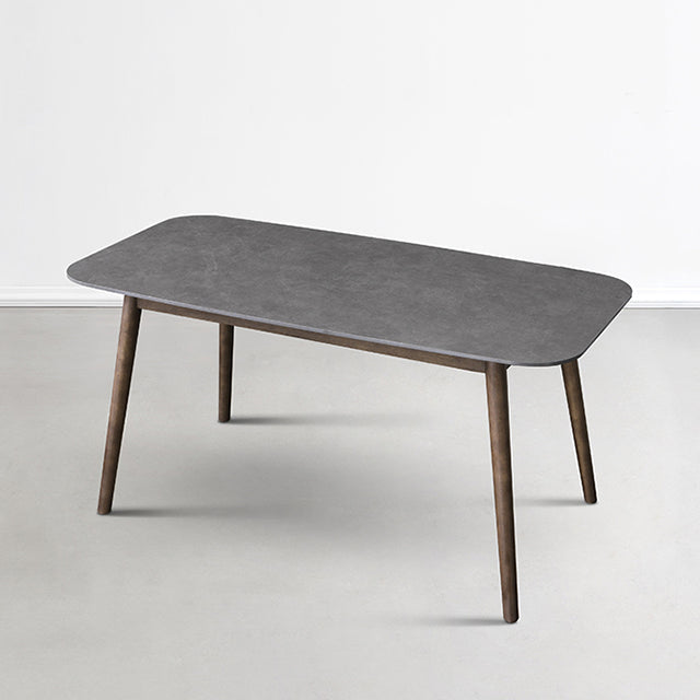 Mesa de comedor moderna de mediados de siglo Mesa de comedor de piedra sinterizada con 4 patas