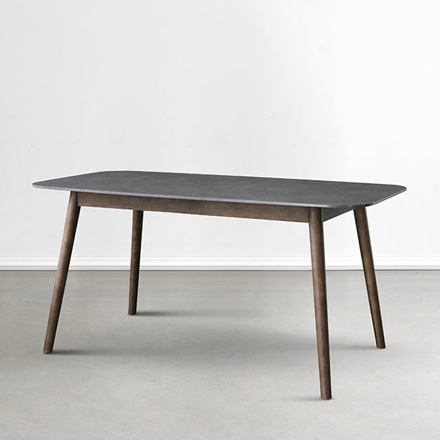 Mesa de comedor moderna de mediados de siglo Mesa de comedor de piedra sinterizada con 4 patas