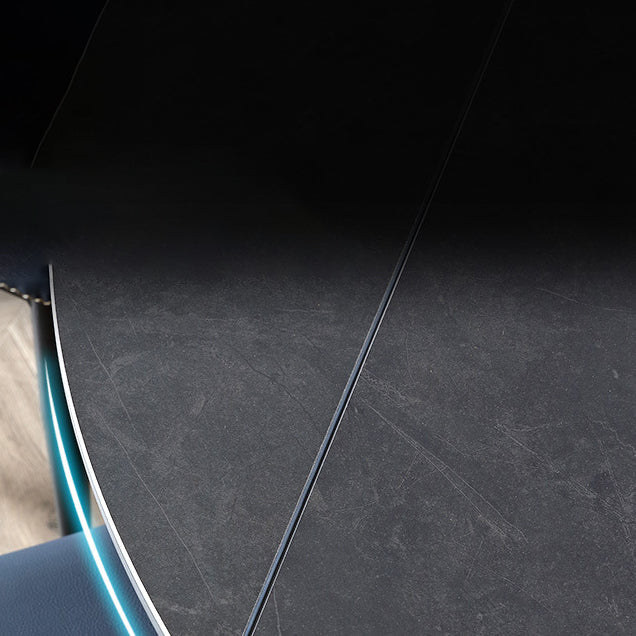 Mesa de pedestal de piedra Mesa de comedor de hoja redonda contemporánea