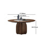 Mesa de pedestal redonda Simplicidad estilo mesa de comedor de madera maciza con plato giratorio
