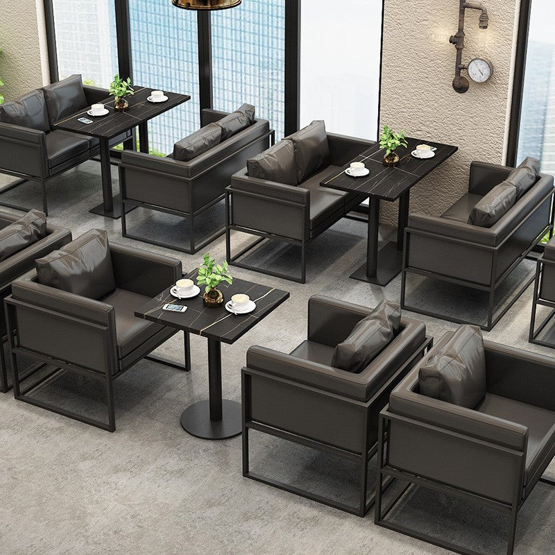 Mesa de comedor de estilo industrial Mesa de piedra sinterizada para el comedor