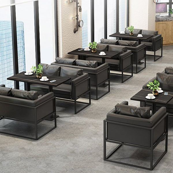 Mesa de comedor de estilo industrial Mesa de piedra sinterizada para el comedor