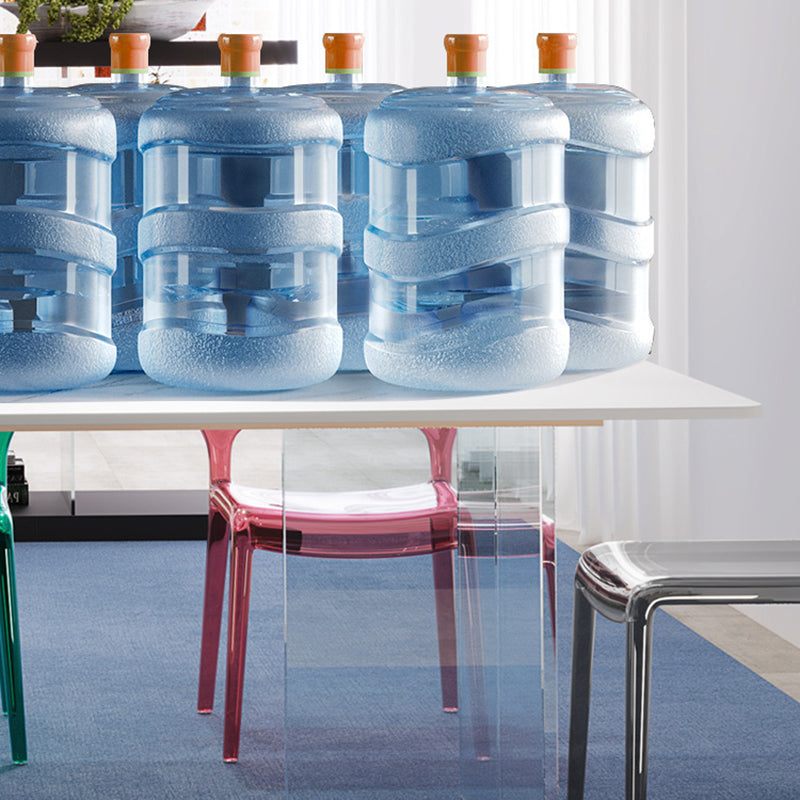 Mesa de comedor moderna con mesa de comedor rectangular de piedra blanca para cocina