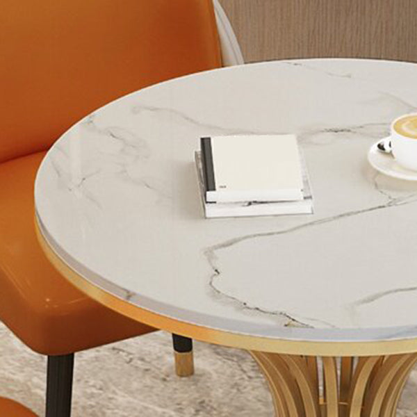 Mesa de comedor de lujo tradicional mesa de pedestal de piedra sinterizada para comedor