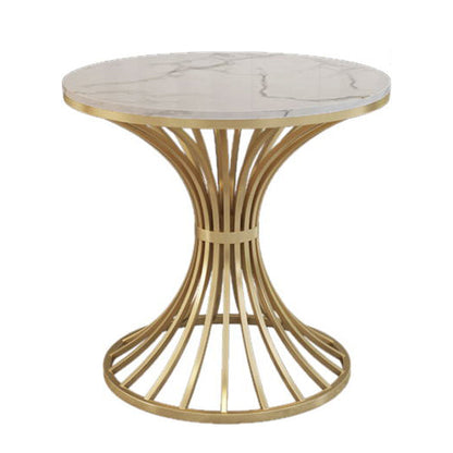 Mesa de comedor de lujo tradicional mesa de pedestal de piedra sinterizada para comedor