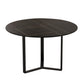Industrial Iron Dining Table Stone Dining Furniture with Metal Base Round Sled Without Chairs Clearhalo 'Dining Tables & Seating' 'Dining Tables' 'dining_table' 'furn' 'furn_dining_table' 'Furniture' 'Kitchen & Dining Furniture' 5845743