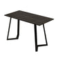 Industrial Iron Dining Table Stone Dining Furniture with Metal Base Rectangle Double Pedestal Without Chairs Clearhalo 'Dining Tables & Seating' 'Dining Tables' 'dining_table' 'furn' 'furn_dining_table' 'Furniture' 'Kitchen & Dining Furniture' 5845745