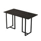 Industrial Iron Dining Table Stone Dining Furniture with Metal Base Rectangle Sled Without Chairs Clearhalo 'Dining Tables & Seating' 'Dining Tables' 'dining_table' 'furn' 'furn_dining_table' 'Furniture' 'Kitchen & Dining Furniture' 5845747