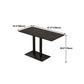 Industrial Iron Dining Table Stone Dining Furniture with Metal Base Clearhalo 'Dining Tables & Seating' 'Dining Tables' 'dining_table' 'furn' 'furn_dining_table' 'Furniture' 'Kitchen & Dining Furniture' 5845756