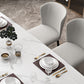 Traditional Luxury Table White Stone Rectangle Dining Table for Home Clearhalo 'Dining Tables & Seating' 'Dining Tables' 'dining_table' 'furn' 'furn_dining_table' 'Furniture' 'Kitchen & Dining Furniture' 5845781