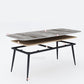 Stone and Steel Dining Table Industrial Grey Dinner Room Kitchen Table