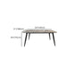 Stone and Steel Dining Table Industrial Grey Dinner Room Kitchen Table