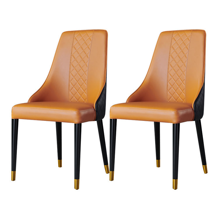 Nordic Glam Style Chairs Kitchen Arm Side Chair with Wooden Legs