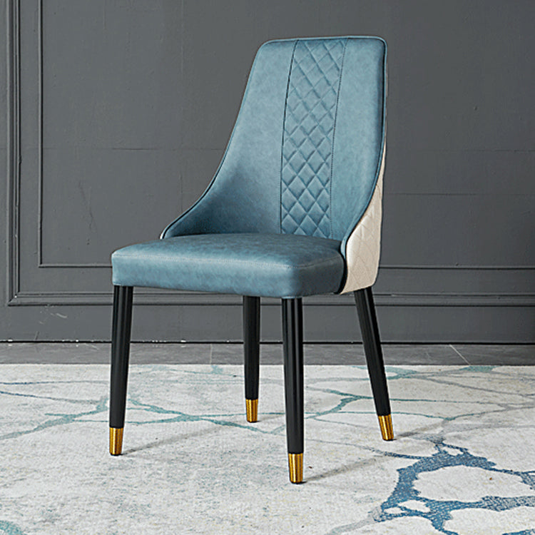 Nordic Glam Style Chairs Kitchen Arm Side Chair with Wooden Legs