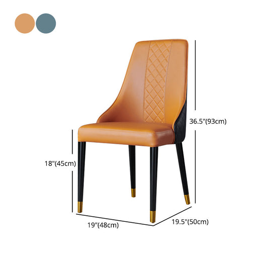 Nordic Glam Style Chairs Kitchen Arm Side Chair with Wooden Legs