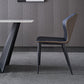 Metal Indoor Upholstered Dining Chair Metallic Finish Wingback Side Chair