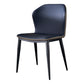 Metal Indoor Upholstered Dining Chair Metallic Finish Wingback Side Chair