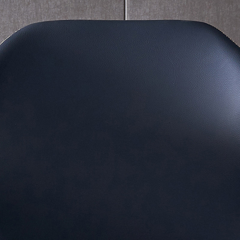 Metal Indoor Upholstered Dining Chair Metallic Finish Wingback Side Chair