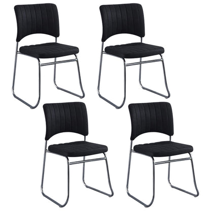 Modern Dining Chair Armless Chairs for Kitchen with Metal Legs