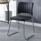 Modern Dining Chair Armless Chairs for Kitchen with Metal Legs
